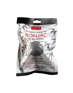 Спонж для очищения кожи лица с активированным углем Конжак Bamboo Charcoal Konjac Facial Sponge Beauty formulas