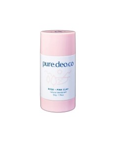 Дезодорант-стик без солей алюминия с розой и розовой глиной Pure deo co