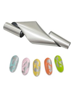 Переводная фольга для маникюра серебро 0 035 Fornail