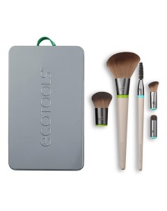 Набор кистей для макияжа (5 сменных насадок и 2 ручки) Interchangeables Daily Essentials Total Face  Ecotools