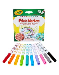 Фломастеры для ткани Fabric Markers 10 0 Crayola