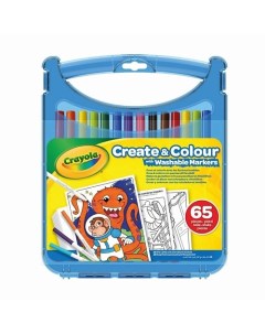 Смываемые фломастеры в кейсе для хранения Create&Colour 65.0 Crayola