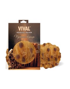 Мочалка массажная с мылом с ароматом Пряная корица Vival beauty