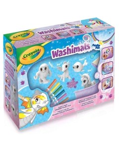 Игровой набор Washimals Фигурки для раскрашивания смываемые фломастеры ванночка 12 0 Crayola