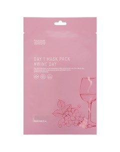 Маска для лица тканевая с экстрактом вина Day 1 Mask Pack # Wine Day Tenzero