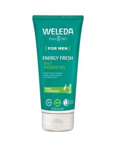 Бодрящий гель для душа и шампунь для мужчин For Men Energy Fresh 3-in-1 Shower Gel 200.0 Weleda