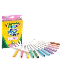 Смываемые пастельные фломастеры Super Tips Pastel 12 0 Crayola