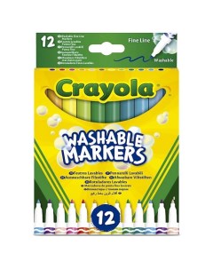 Смываемые фломастеры с тонким пером Washable Markers 12.0 Crayola