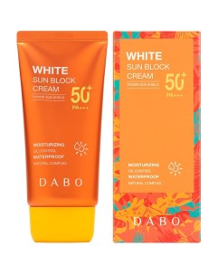 Крем для лица солнцезащитный водостойкий SPF 50+ PA+++ White Sun Block Cream Dabo