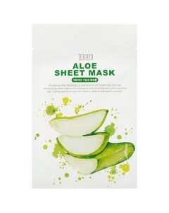 Маска для лица для лица тканевая с экстрактом алоэ Aloe Sheet Mask Tenzero