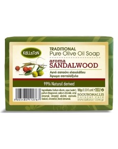 Мыло Traditional Sandalwood натуральное оливковое САНДАЛОВОЕ ДЕРЕВО 100.0 Kalliston