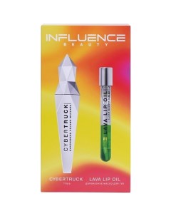 Подарочный набор Тушь для ресниц CYBERTRUCK + Увлажняющее масло для губ LAVA LIP OIL Influence beauty