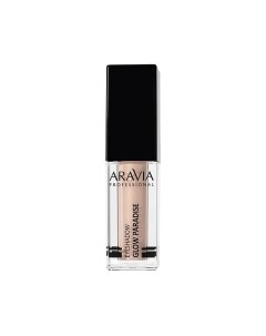 Тени для век жидкие сияющие Glow Paradise Aravia professional