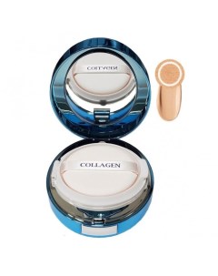 ЕНФ C Кушон тональный увлажняющий с коллагеном Collagen aqua air cushion №21 Enough