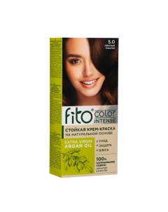 Стойкая крем краска для волос Fito color intense тон 5 0 светлый каштан 115 мл Fitoкосметик