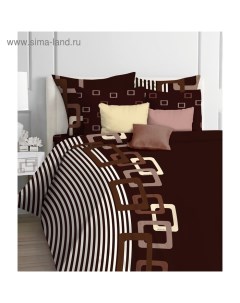 Постельное бельё дуэт Mia cara Chocolate, размер 215x240 см, 145x210 см - 2 шт, 70x70 см - 2 шт Mona liza