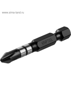 Биты Impact Pro 26191-2-50-S10, Е 1/4", 50 мм, PH2, 10 шт., Philips, кейс Kraftool