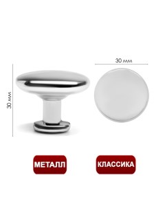 Ручка кнопка LIGHT PK036CP MD112CP хром Tundra