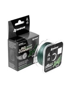 Леска плетеная Jig Connect X4 PE Dark Green 0.4 0.10mm / T-N-JC-X4-0.10-150-DG Nisus