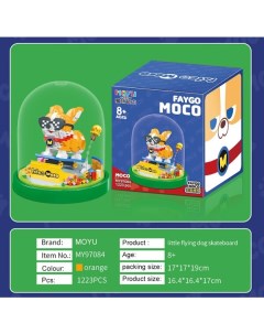 Игрушка конструктор MOCO Dog Skateboard MY97084 Moyu