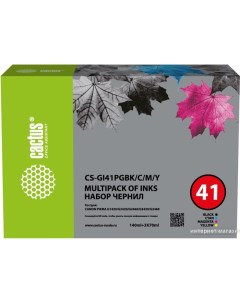 Чернила CS GI41PGBK C M Y Cactus