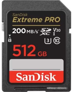 Карта памяти Extreme PRO SDXC SDSDXXD 512G GN4IN 512GB Sandisk