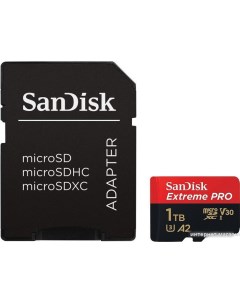 Карта памяти Extreme PRO microSDXC SDSQXCD 1T00 GN6MA 1TB с адаптером Sandisk