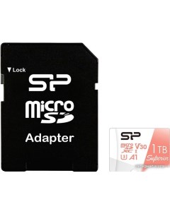 Карта памяти Superior A1 microSDXC SP001TBSTXDV3V20SP 1TB с адаптером Silicon power