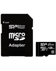 Карта памяти microSDXC Elite UHS 1 Class 10 128GB SP128GBSTXBU1V10SP Silicon power