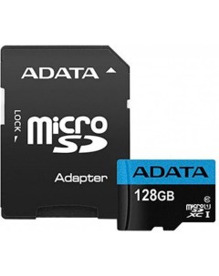 Карта памяти A Data Premier AUSDX128GUICL10A1 RA1 microSDXC 128GB с адаптером Adata