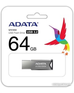 USB Flash A Data UV350 64GB серебристый Adata