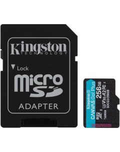 Карта памяти Canvas Go Plus microSDXC 256GB с адаптером Kingston