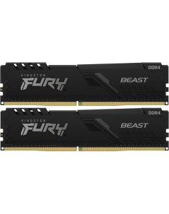 Оперативная память FURY Beast 2x8GB DDR4 PC4 25600 KF432C16BBK2 16 Kingston