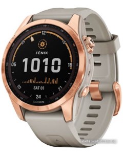 Умные часы Fenix 7S Solar 42 мм розовое золото песочный Garmin