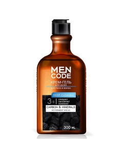 MEN CODE Гель для душа ANTI-POLLUTION с экстрактами женьшеня и морской соли 300.0 Aura