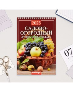 Календарь на пружине без ригеля Лунный садово огородный 2025 год 17 х 25 см Издательство «каленарт»