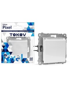 Розетка Pixel 1 м 16А IP20 с з к шторка с крышкой белый TKE PX R1ZSW1 C01 Tokov electric