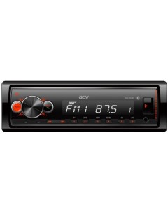 Автомагнитола MP3 WMA AVS 916BR 50Wx4 BLUETOOTH SD USB AUX красная Acv