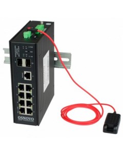 Коммутатор SW-80802/I(Port 90W, 300W), управляемый, 2 SFP, 10 портов 100 Мбит/с, 300 Вт, черный Osnovo