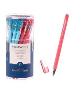 Ручка шариковая Firstwrite Joy, узел 0.5 мм, синие чернила, матовый корпус Silk Touch, МИКС Brunovisconti