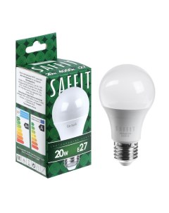 Лампа светодиодная, 20W 230V E27 4000K A60, SBA6020 Saffit