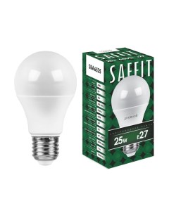 Лампа светодиодная, 25W 230V E27 6400K A65, SBA6525 Saffit