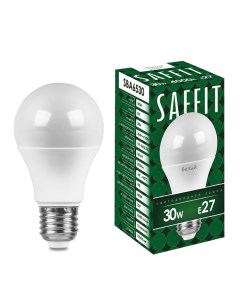 Лампа светодиодная, 30W 230V E27 4000K A65, SBA6530 Saffit