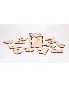 Деревянный конструктор-головоломка «Cube 3D puzzle» Eco wood art