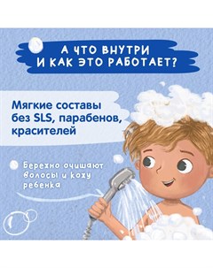 Шампунь-гель детский для душа Мое солнышко с пантенолом и ромашкой, 400 мл Моё солнышко