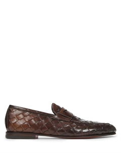 Лоферы кожаные Santoni