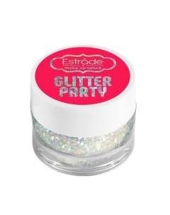 Гелевый глиттер для лица тела и волос GLITTER PARTY тон 01 moon 6 5г Estrade