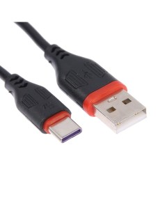 Кабель Type-C - USB, 2.4 А, 1 м, зарядка + передача данных, пакет, черный Eltronic