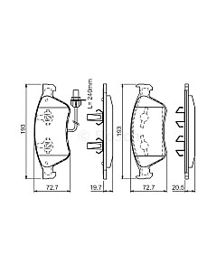 Тормозные колодки 0986494200 Bosch