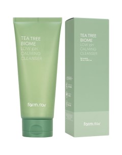 Пенка для умывания Успокаивающая очищающая c нейтральным pH Tea Tree Biome Low pH Calming Cleanser Farmstay